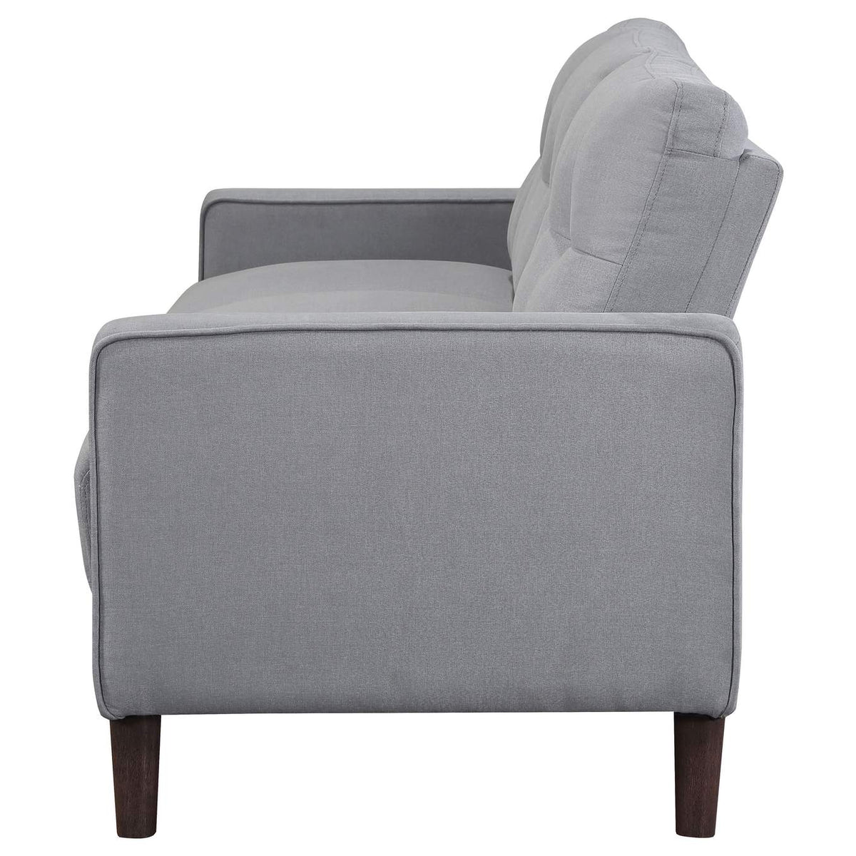 506781 Bowen Upholstered Track Arm Tufted Sofa Grey