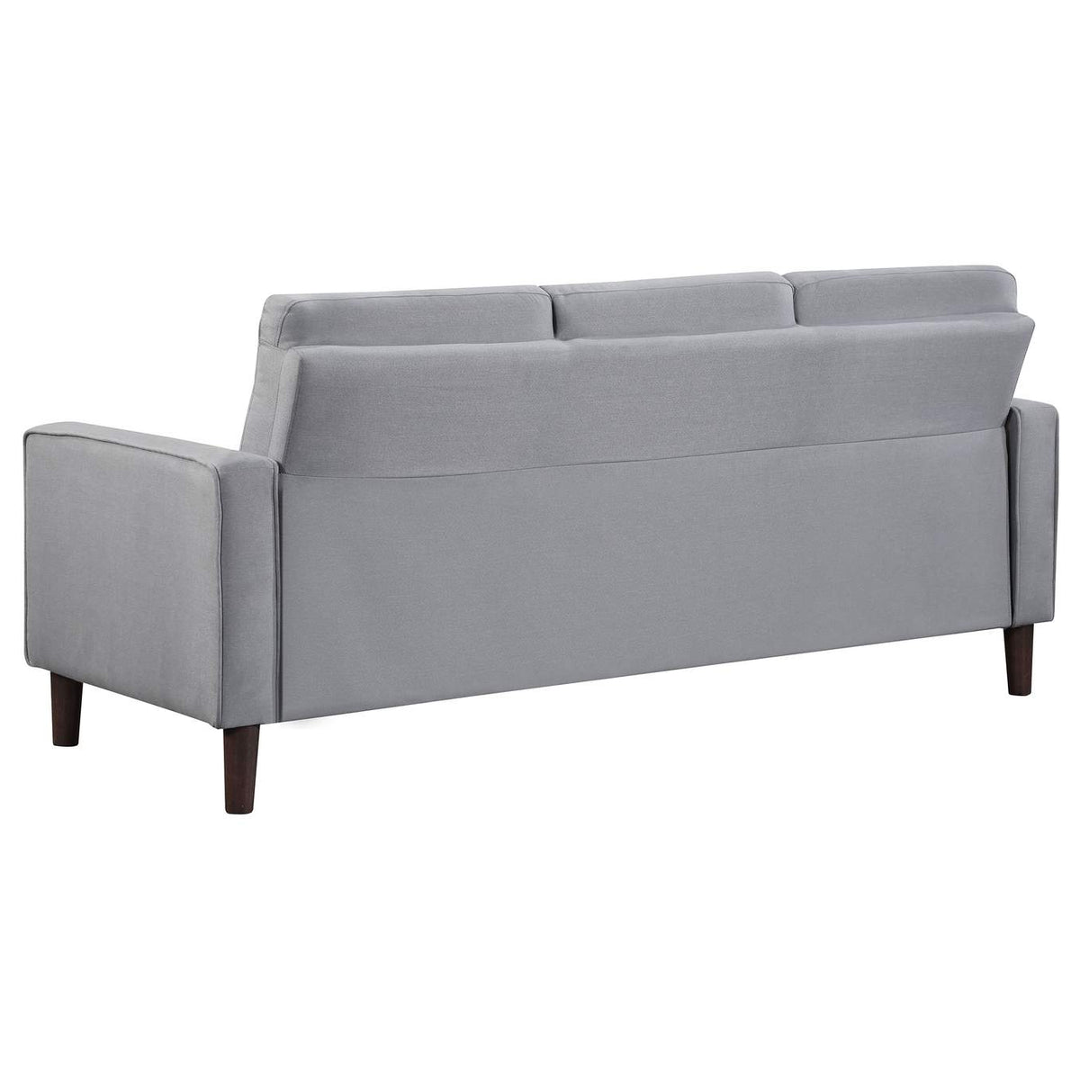 506781 Bowen Upholstered Track Arm Tufted Sofa Grey