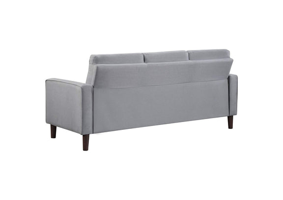 506781 Bowen Upholstered Track Arm Tufted Sofa Grey