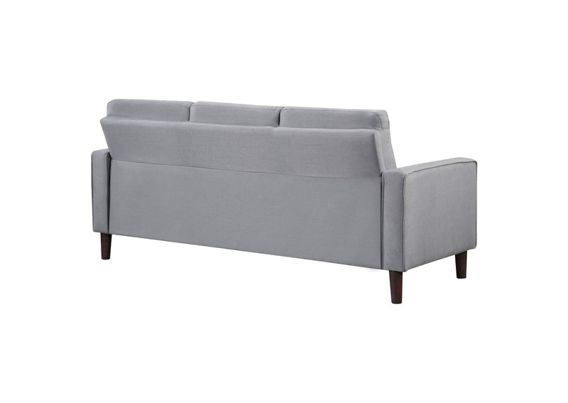 506781 Bowen Upholstered Track Arm Tufted Sofa Grey