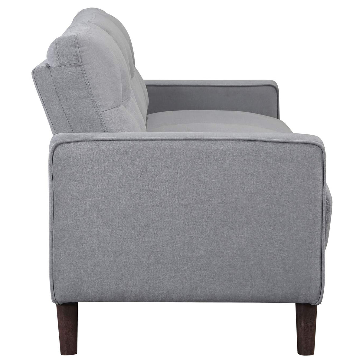 506781 Bowen Upholstered Track Arm Tufted Sofa Grey
