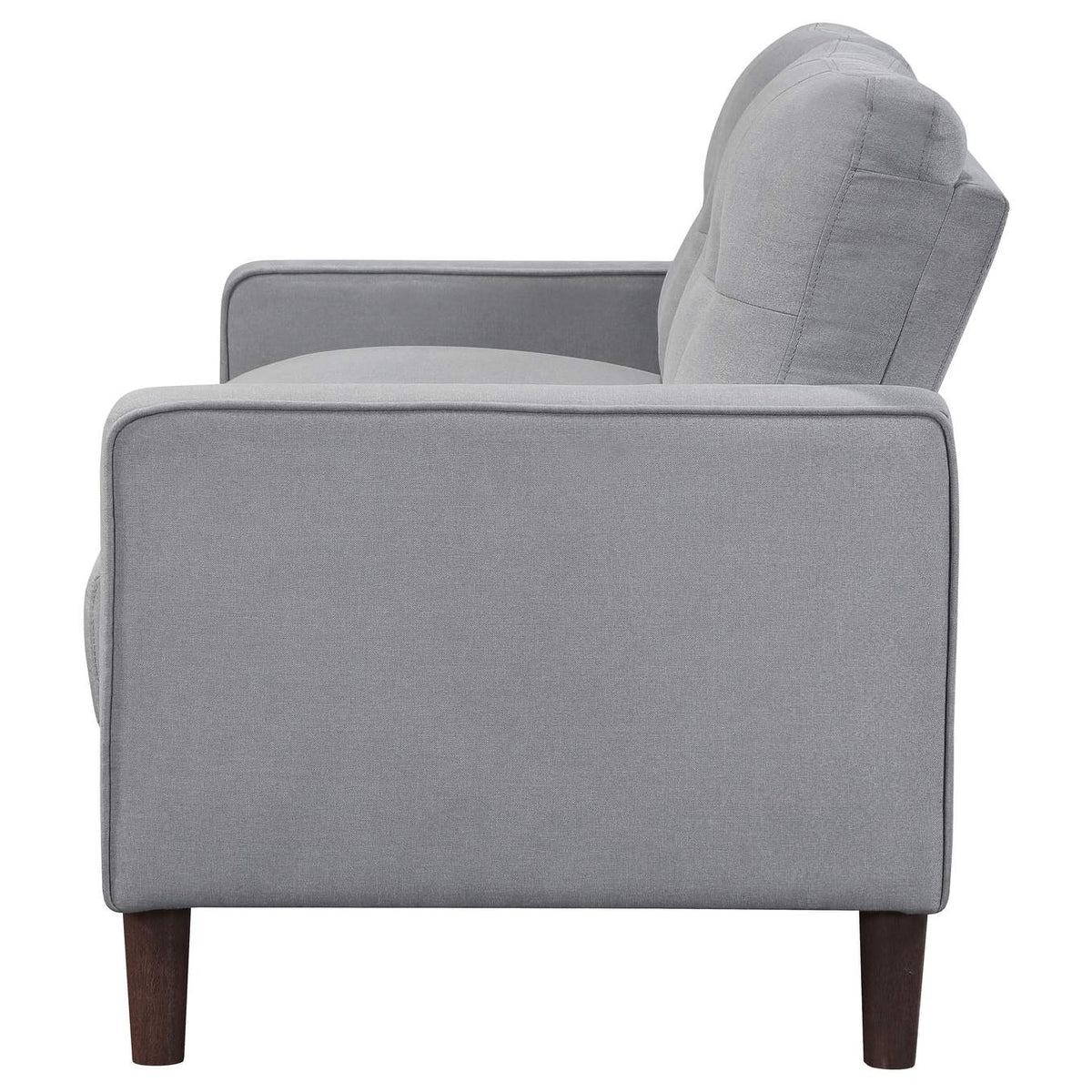 506782 Bowen Upholstered Track Arm Tufted Loveseat Grey
