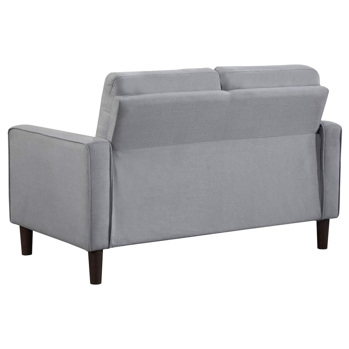 506782 Bowen Upholstered Track Arm Tufted Loveseat Grey