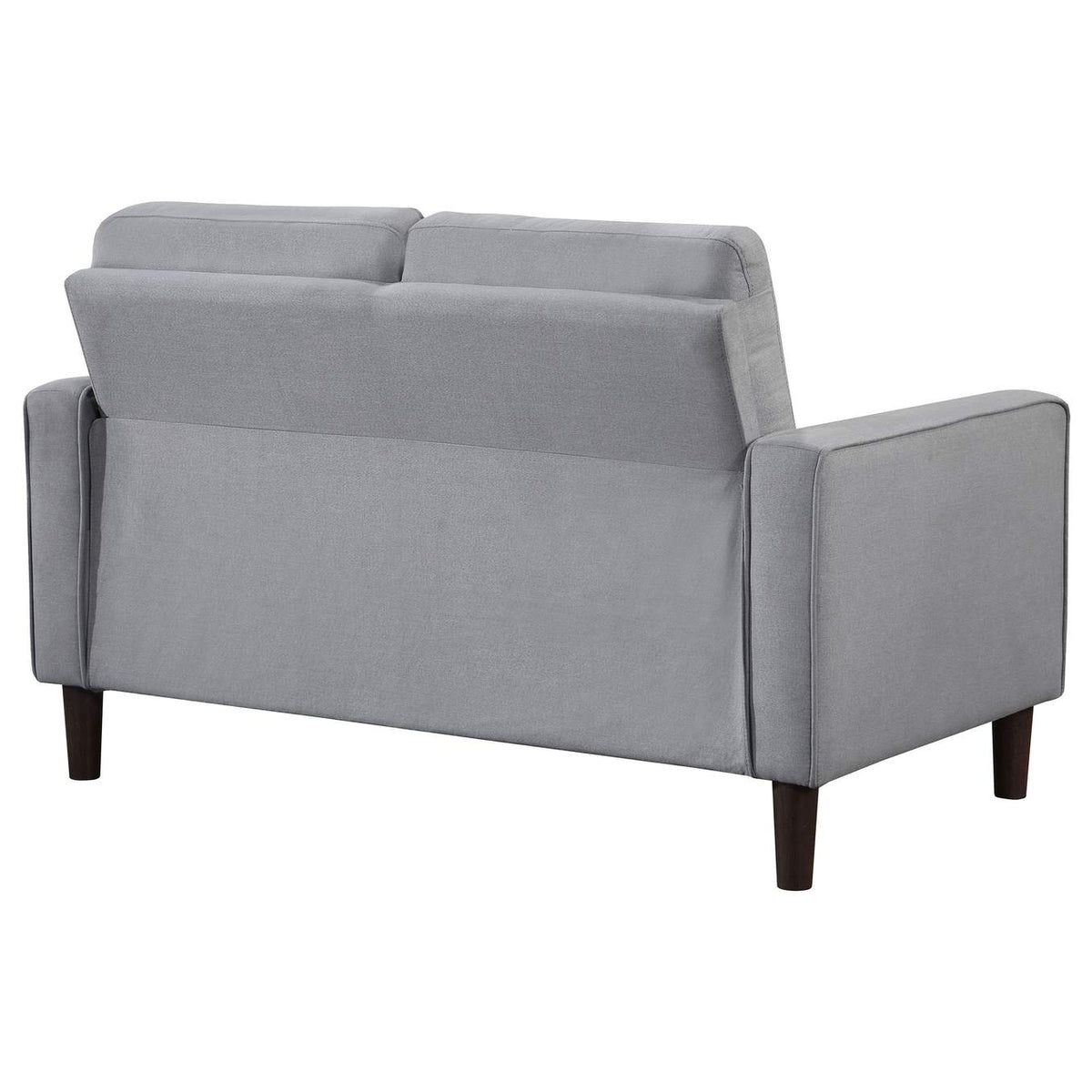 506782 Bowen Upholstered Track Arm Tufted Loveseat Grey