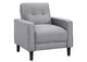 506783 Bowen Upholstered Track Arm Tufted Accent Chair Grey