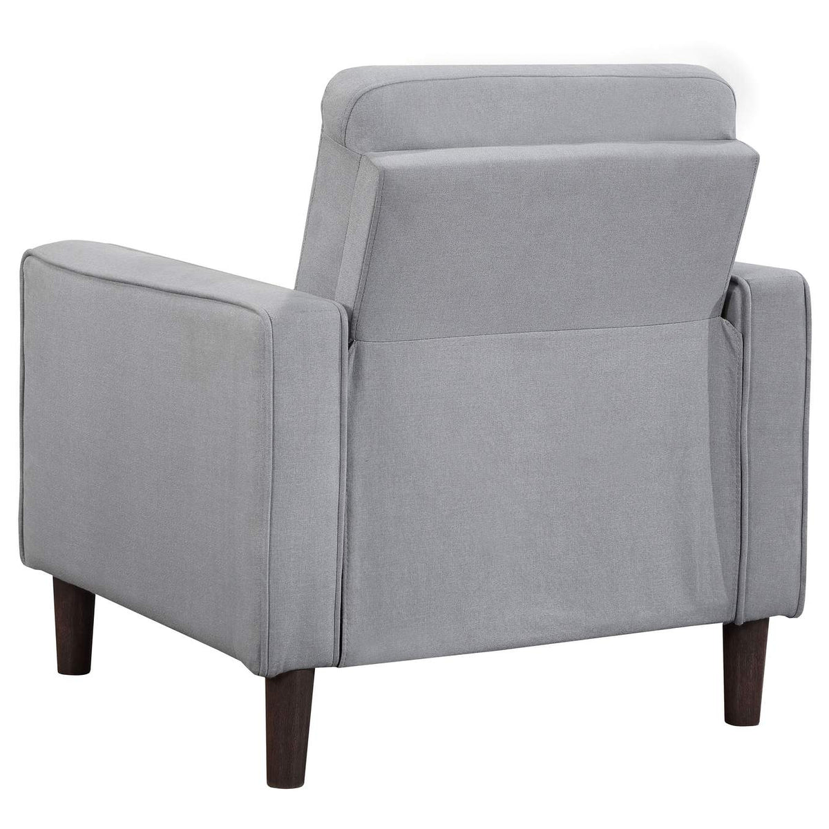 506783 Bowen Upholstered Track Arm Tufted Accent Chair Grey