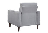 506783 Bowen Upholstered Track Arm Tufted Accent Chair Grey