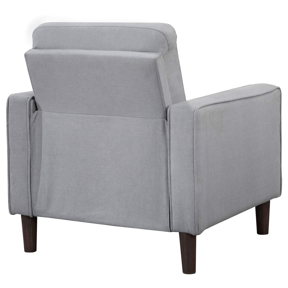 506783 Bowen Upholstered Track Arm Tufted Accent Chair Grey