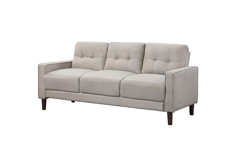 506785 Bowen Upholstered Track Arm Tufted Sofa Beige