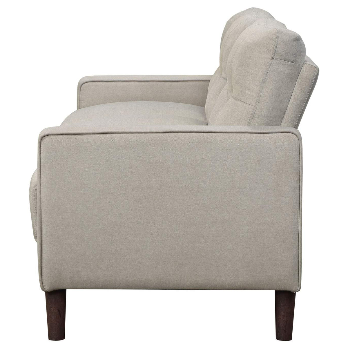 506785 Bowen Upholstered Track Arm Tufted Sofa Beige