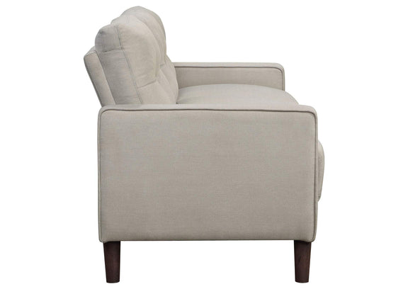 506785 Bowen Upholstered Track Arm Tufted Sofa Beige
