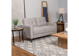 506786 Bowen Upholstered Track Arm Tufted Loveseat Beige