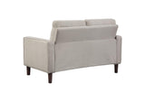 506786 Bowen Upholstered Track Arm Tufted Loveseat Beige
