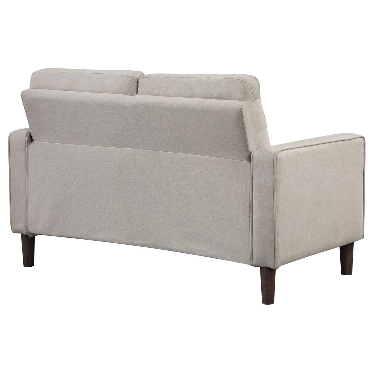 506786 Bowen Upholstered Track Arm Tufted Loveseat Beige