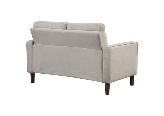 506786 Bowen Upholstered Track Arm Tufted Loveseat Beige