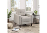 506787 Bowen Upholstered Track Arm Tufted Accent Chair Beige