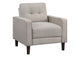 506787 Bowen Upholstered Track Arm Tufted Accent Chair Beige