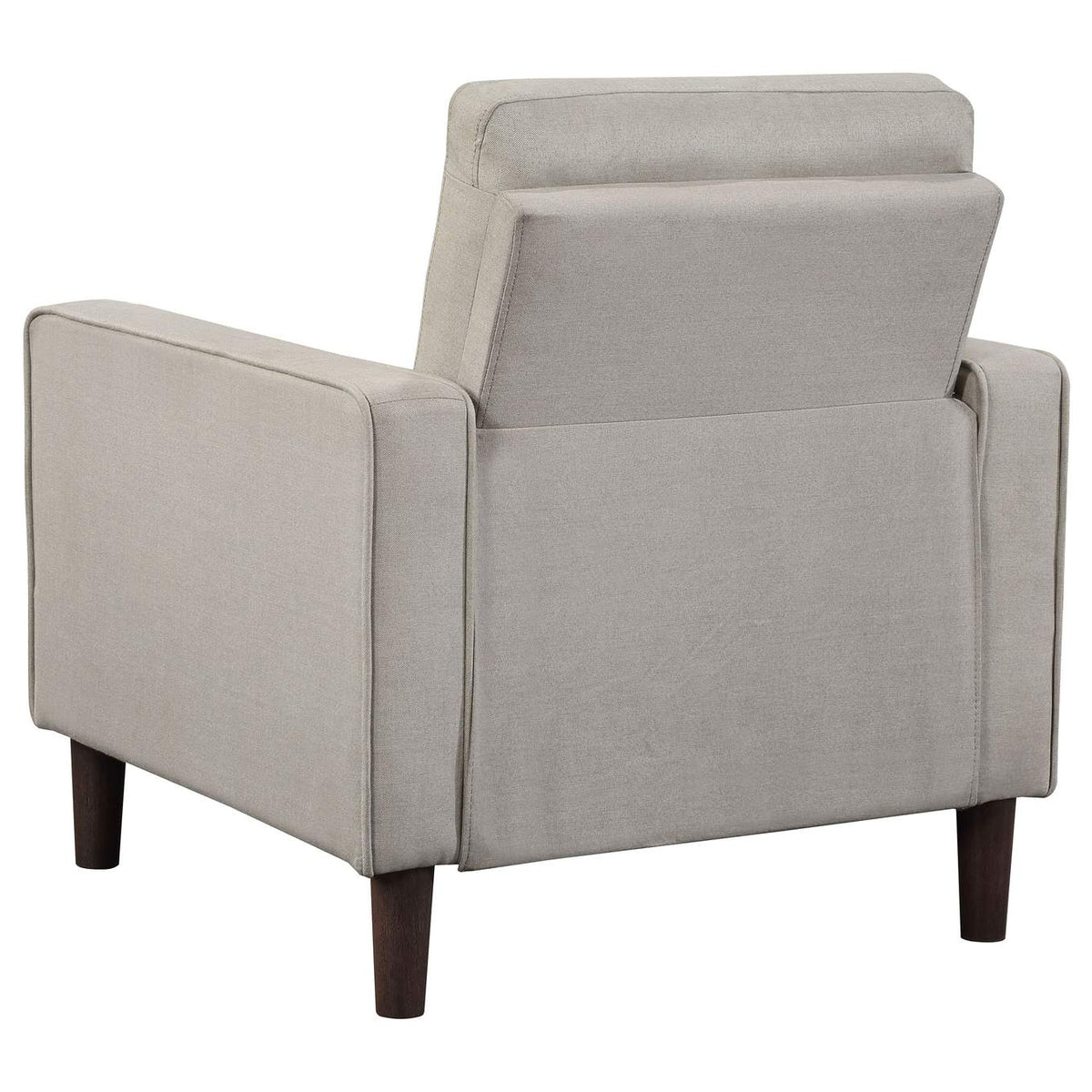 506787 Bowen Upholstered Track Arm Tufted Accent Chair Beige