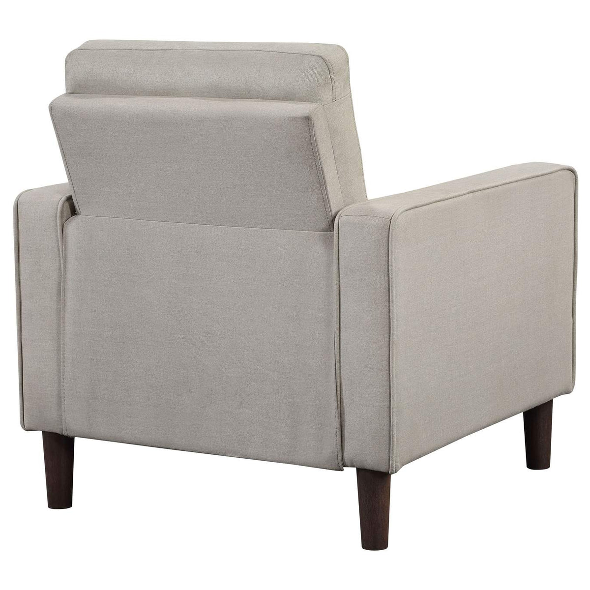 506787 Bowen Upholstered Track Arm Tufted Accent Chair Beige