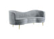 506864 Sophia Upholstered Channel Tufted Sofa Grey