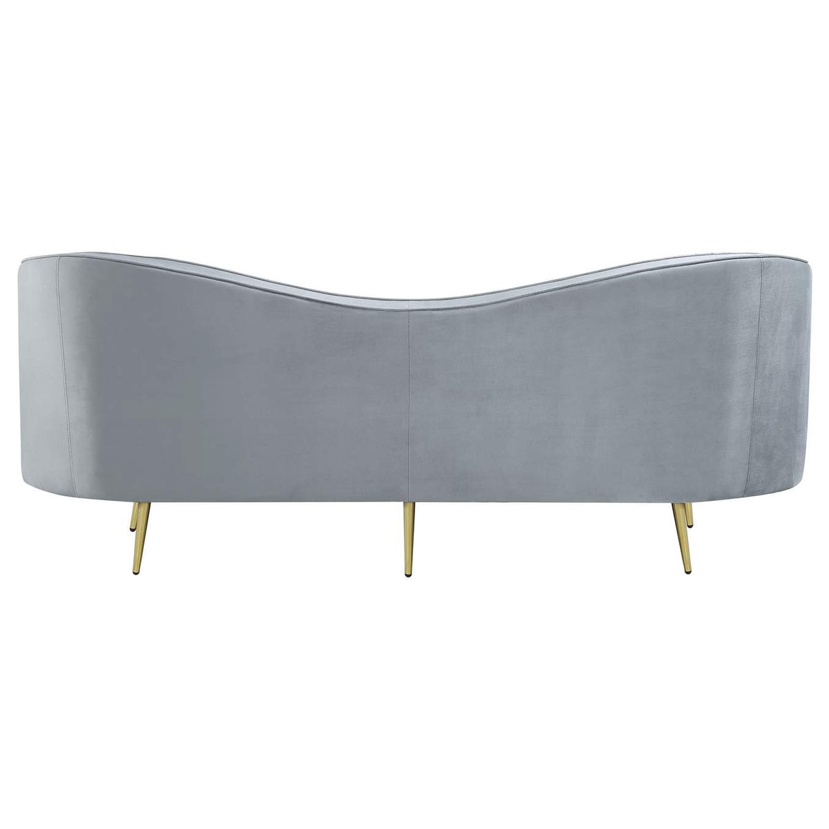 506864 Sophia Upholstered Channel Tufted Sofa Grey