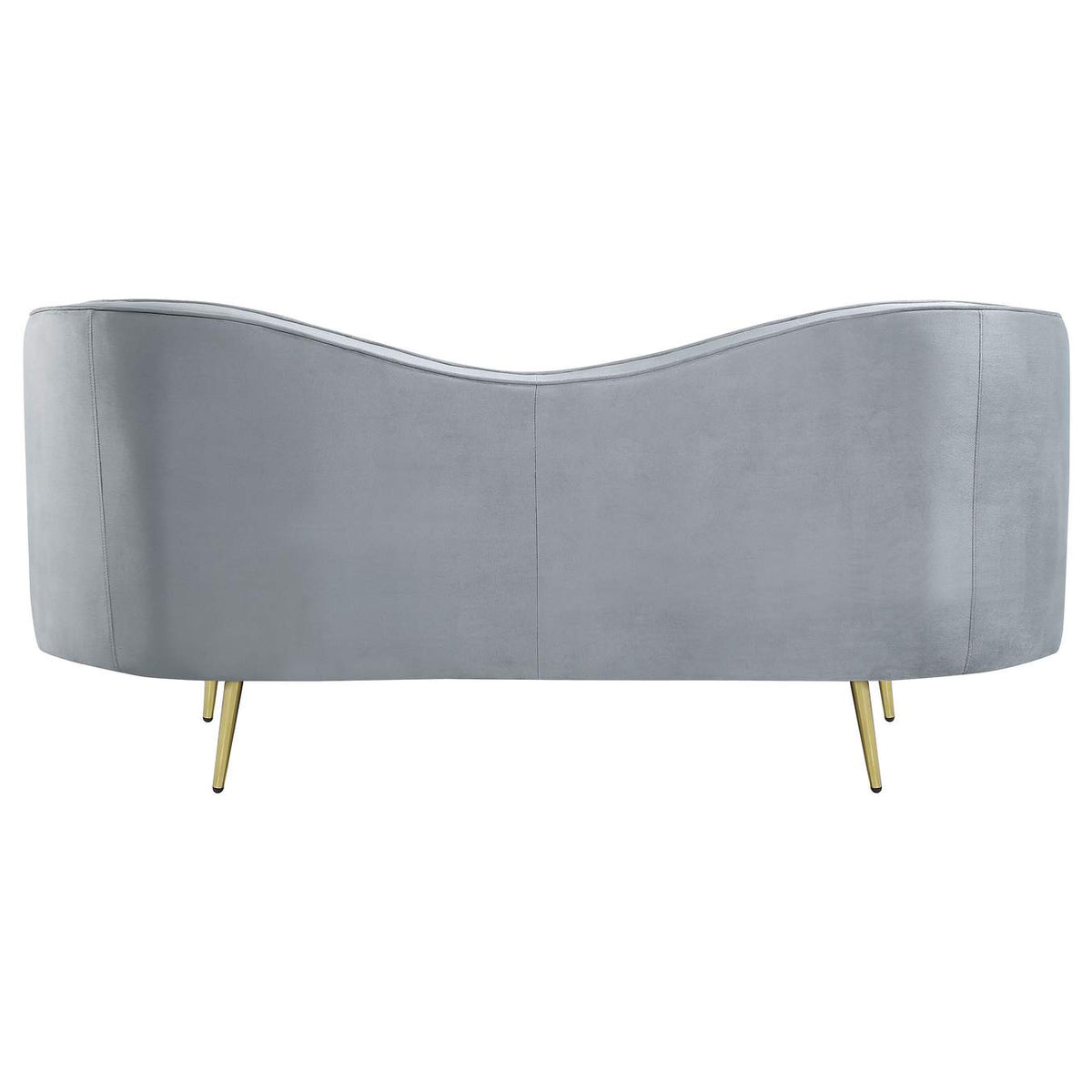 506865 Sophia Upholstered Channel Tufted Loveseat Grey