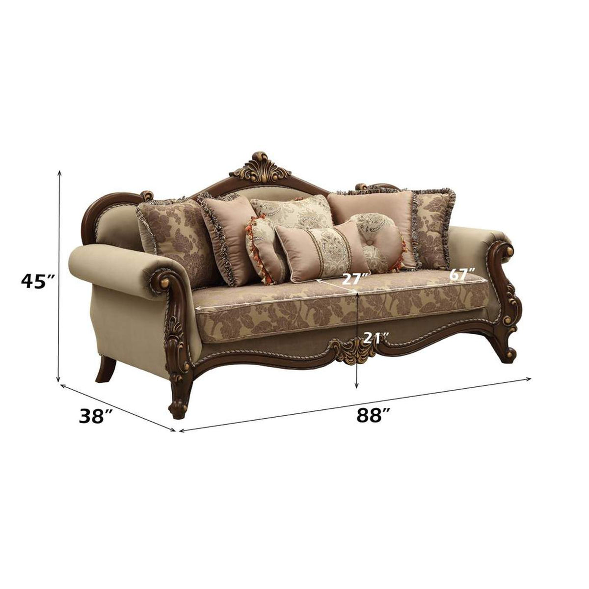 50690 Mehadi Sofa with 8 Pillows