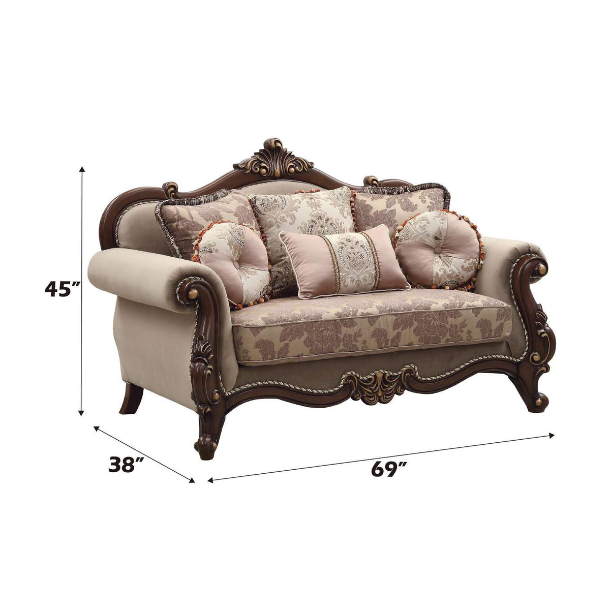 50691 Mehadi Loveseat with 6 Pillows
