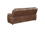 508281-S2 Ellington 2-piece Upholstered Padded Arm Sofa Set Dark Brown