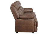 508281-S2 Ellington 2-piece Upholstered Padded Arm Sofa Set Dark Brown
