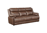 508281 Ellington Upholstered Padded Arm Sofa Dark Brown