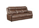 508281 Ellington Upholstered Padded Arm Sofa Dark Brown