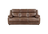 508281 Ellington Upholstered Padded Arm Sofa Dark Brown