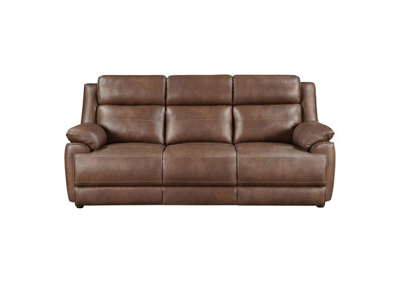 508281 Ellington Upholstered Padded Arm Sofa Dark Brown