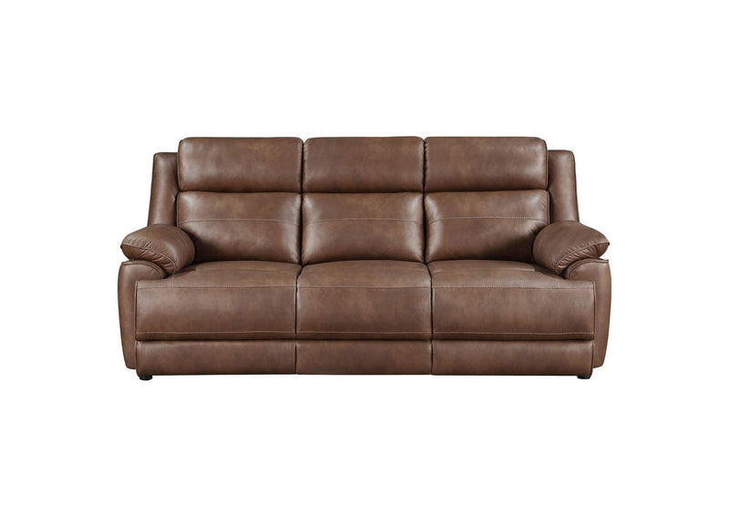 508281 Ellington Upholstered Padded Arm Sofa Dark Brown