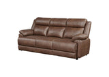 508281 Ellington Upholstered Padded Arm Sofa Dark Brown