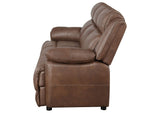 508281 Ellington Upholstered Padded Arm Sofa Dark Brown