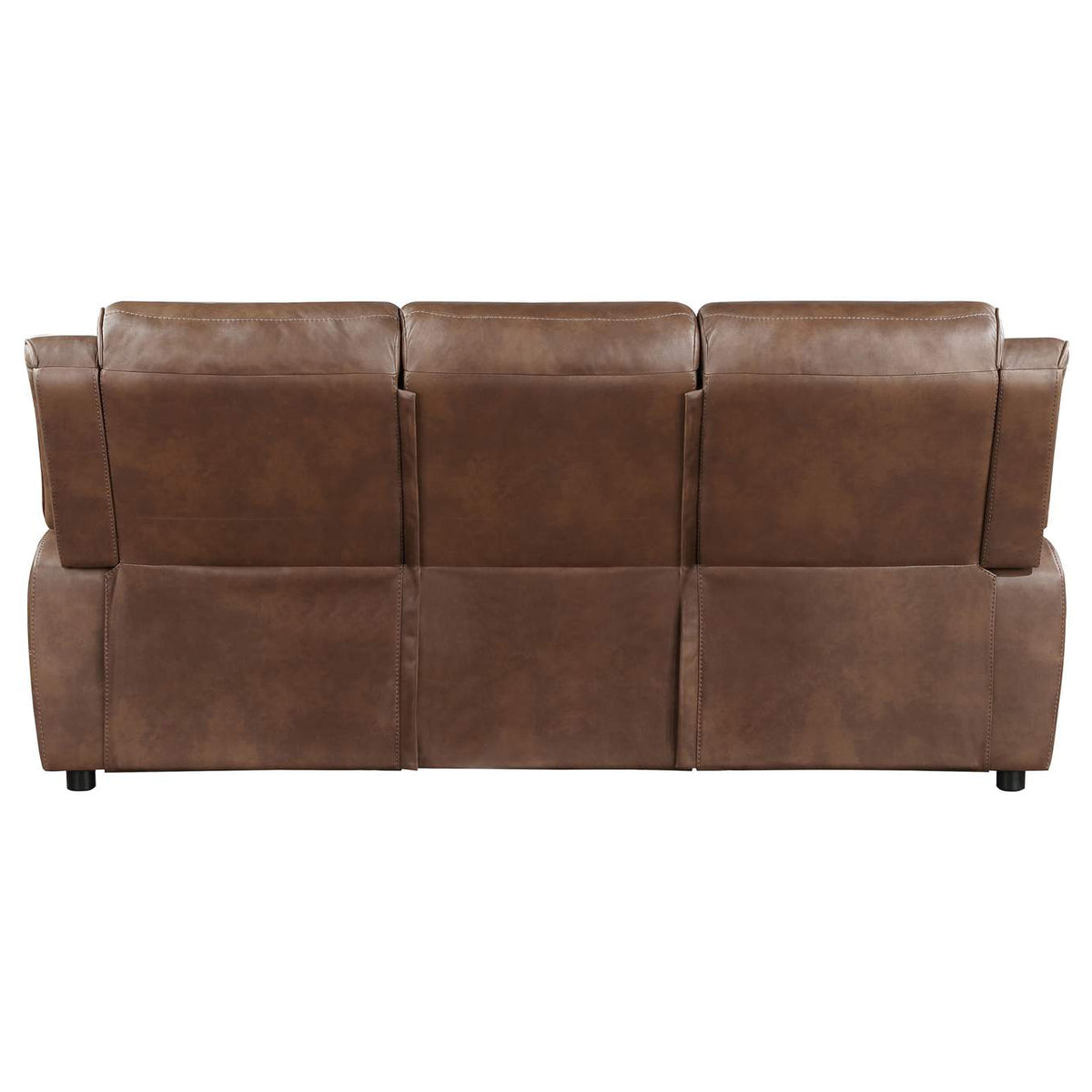 508281 Ellington Upholstered Padded Arm Sofa Dark Brown