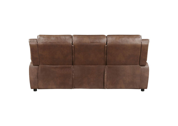 508281 Ellington Upholstered Padded Arm Sofa Dark Brown