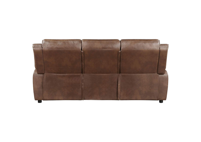 508281 Ellington Upholstered Padded Arm Sofa Dark Brown