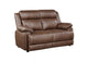 508282 Ellington Upholstered Padded Arm Loveseat Dark Brown