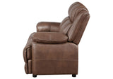 508282 Ellington Upholstered Padded Arm Loveseat Dark Brown