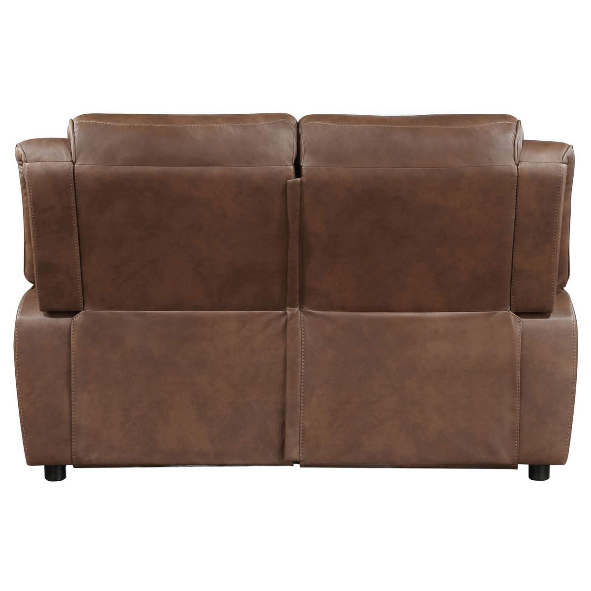 508282 Ellington Upholstered Padded Arm Loveseat Dark Brown