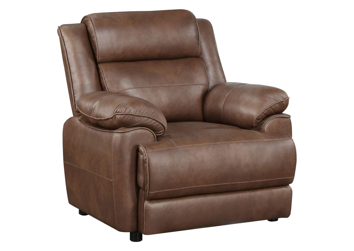 508283 Ellington Upholstered Padded Arm Accent Chair Dark Brown