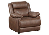 508283 Ellington Upholstered Padded Arm Accent Chair Dark Brown