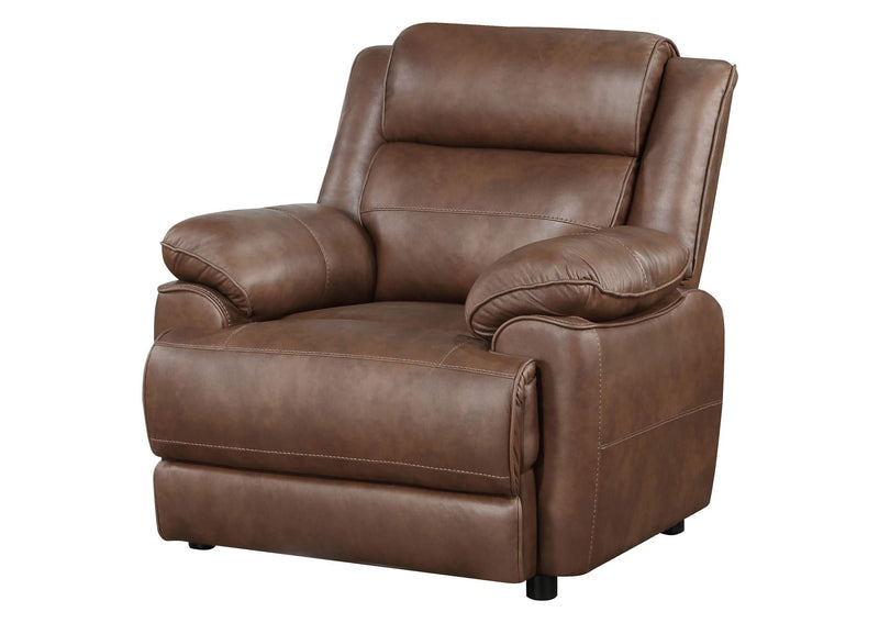 508283 Ellington Upholstered Padded Arm Accent Chair Dark Brown