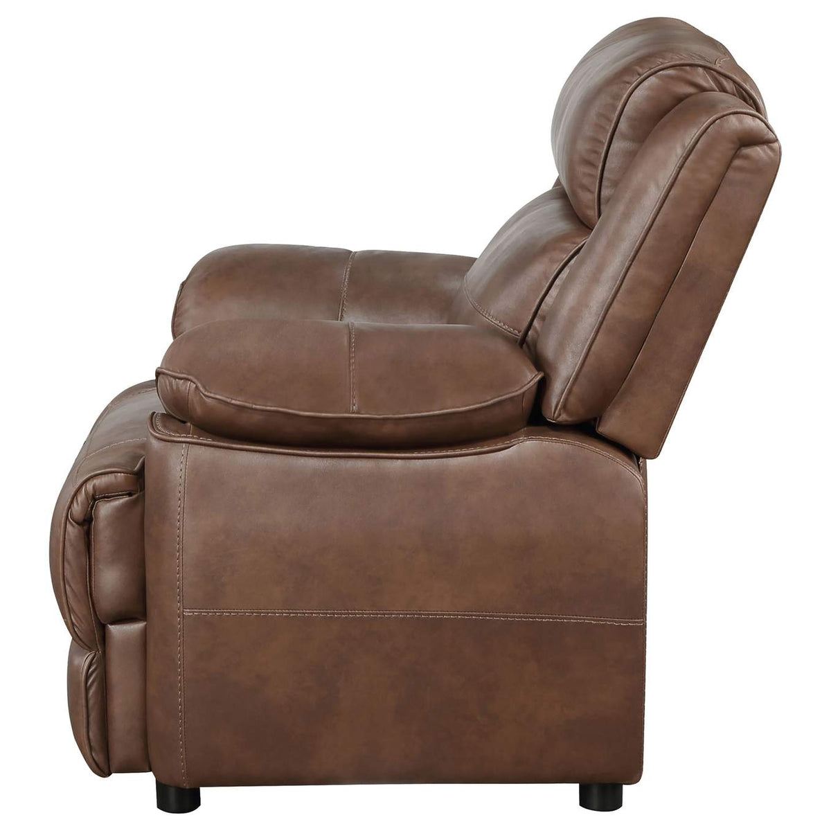 508283 Ellington Upholstered Padded Arm Accent Chair Dark Brown