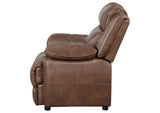 508283 Ellington Upholstered Padded Arm Accent Chair Dark Brown