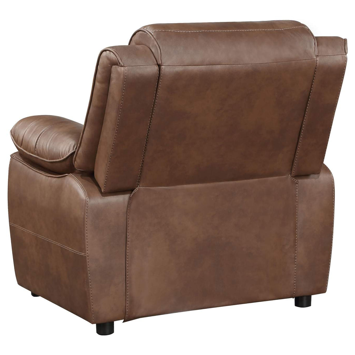 508283 Ellington Upholstered Padded Arm Accent Chair Dark Brown