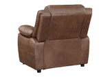 508283 Ellington Upholstered Padded Arm Accent Chair Dark Brown